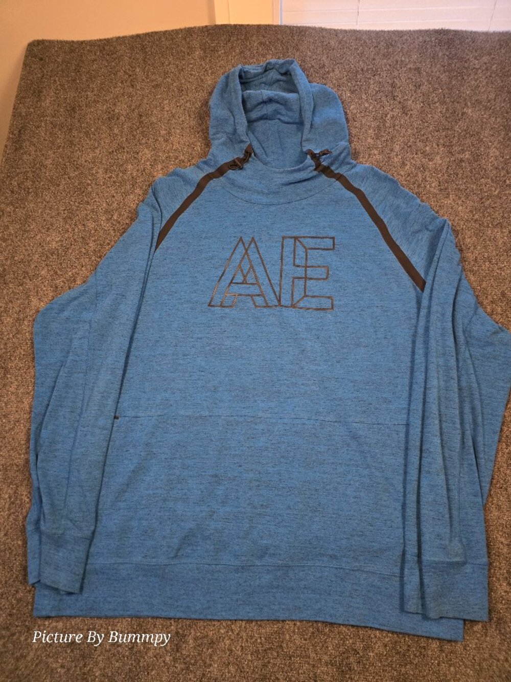 American Eagle Men's FLEX Active Pullover Hoodie Blue XXL